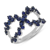 1.75ct 14k White Gold Blue Sapphire Lady's Ring